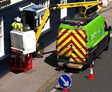 van mounted cherry picker